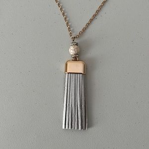 Rose Gold Tone Tassel Necklace